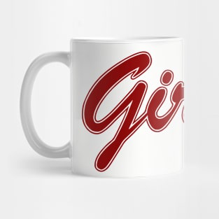 Girls Athletic-Style Script Mug